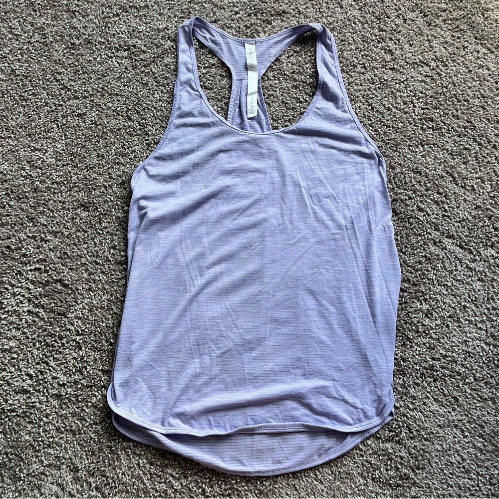 Women's Lululemon Striped Racerback Tank Top size 8 in Purple